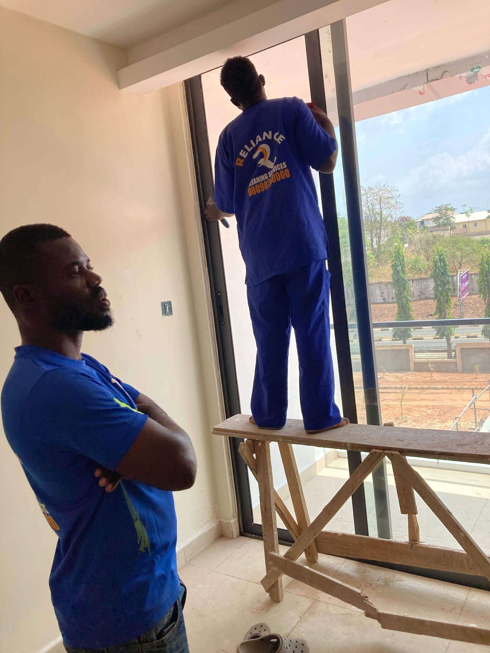 Reliance Services cleaning team